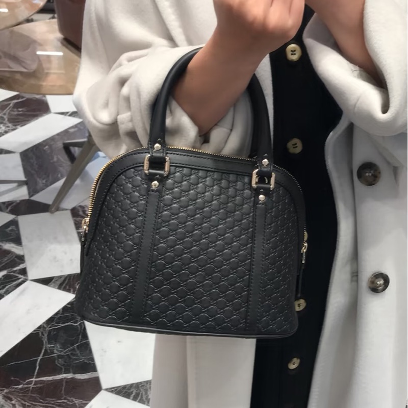 優雅文藝感🥸99新🆕Gucci古馳小號老花壓紋貝殼包手提包單肩斜挎包🐚-7