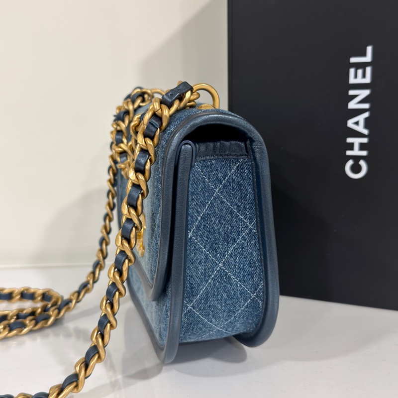 #專櫃2️⃣0️⃣多萬 #近新閒置 香奈兒牛仔藍郵差包 芯片款-7