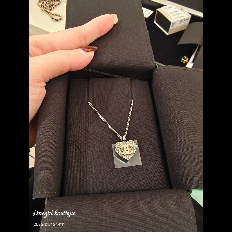 Chanel 26P 愛心水鑽項鍊×鑽超級閃-0