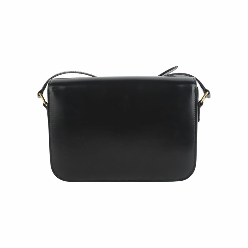 【包稅】CELINE 亮面小牛皮經典 Triomphe 中斜背包 35975Y-2