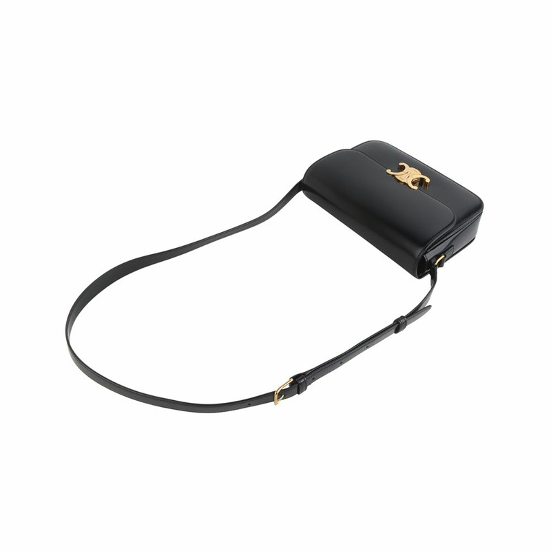 【包稅】CELINE 亮面小牛皮經典 Triomphe 中斜背包 35975Y-3