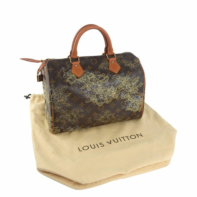【包稅】LOUIS VUITTON M95397 限量版 Monogram Dentelle Speedy 30 手提包 35977K-1-7