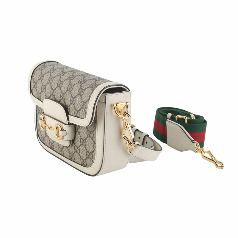 【包稅】GUCCI GG Supreme 馬銜扣 1955 迷你斜背包 658574-1