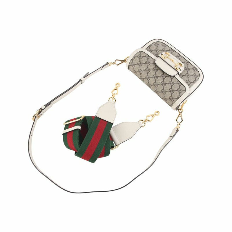 【包稅】GUCCI GG Supreme 馬銜扣 1955 迷你斜背包 658574-3