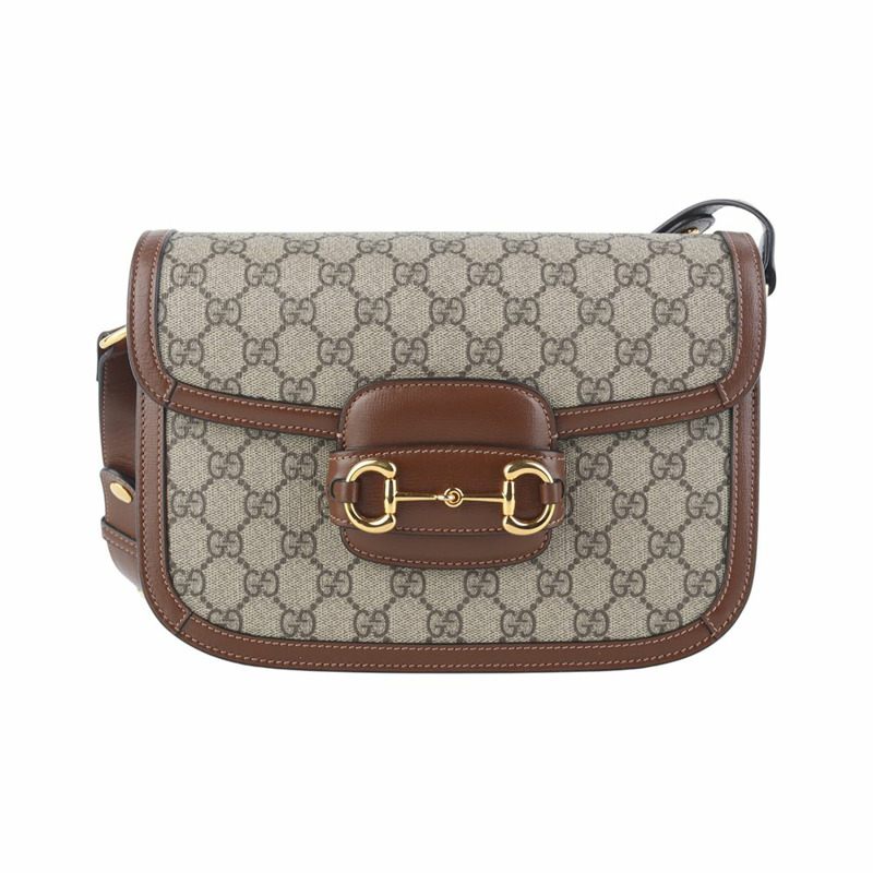 【包稅】GUCCI 602204 GG Supreme 馬銜扣 1955 肩包 36030-2-0
