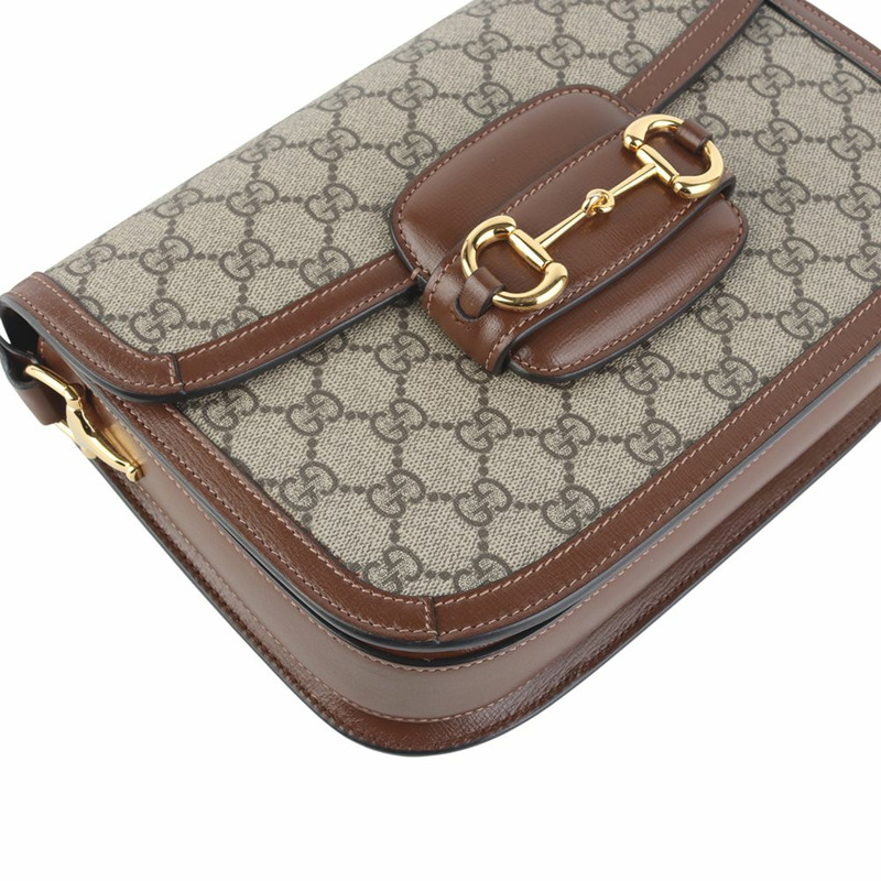【包稅】GUCCI 602204 GG Supreme 馬銜扣 1955 肩包 36030-2-4