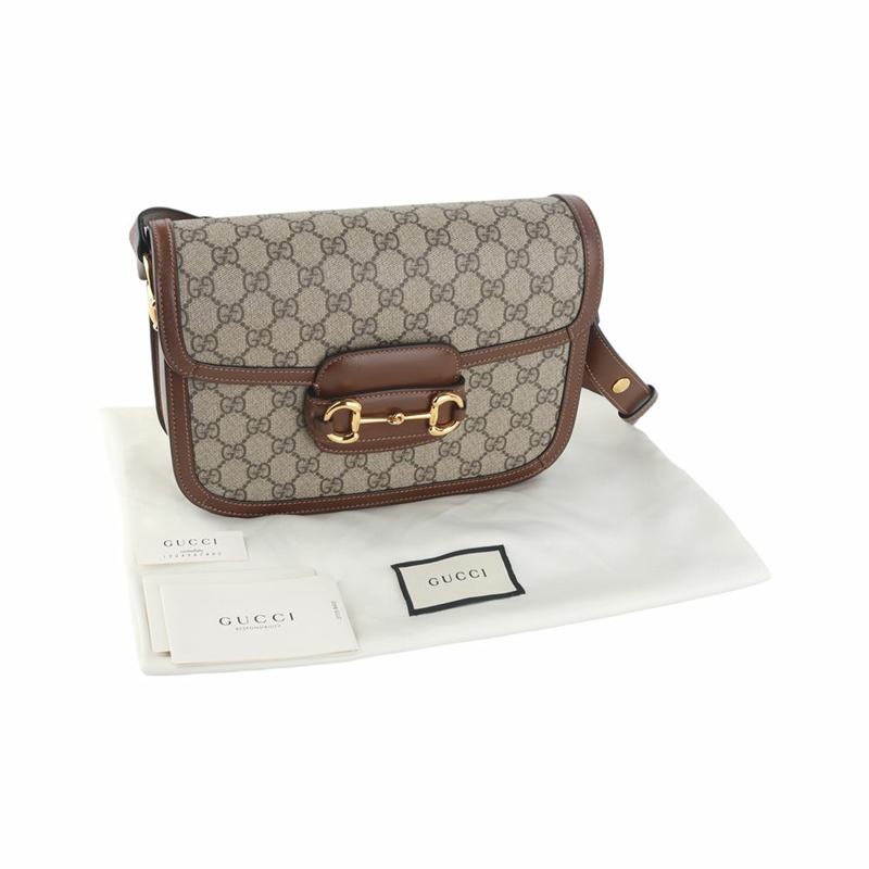 【包稅】GUCCI 602204 GG Supreme 馬銜扣 1955 肩包 36030-2-7