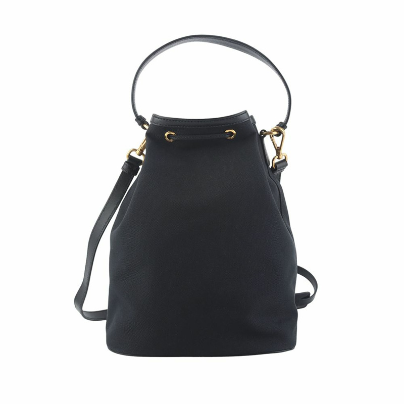 【包稅】PRADA 1BH097 Logo提花織帶水桶包 大 36045Y-2