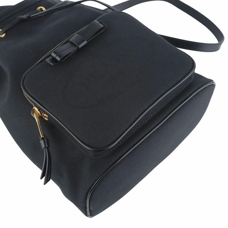 【包稅】PRADA 1BH097 Logo提花織帶水桶包 大 36045Y-4