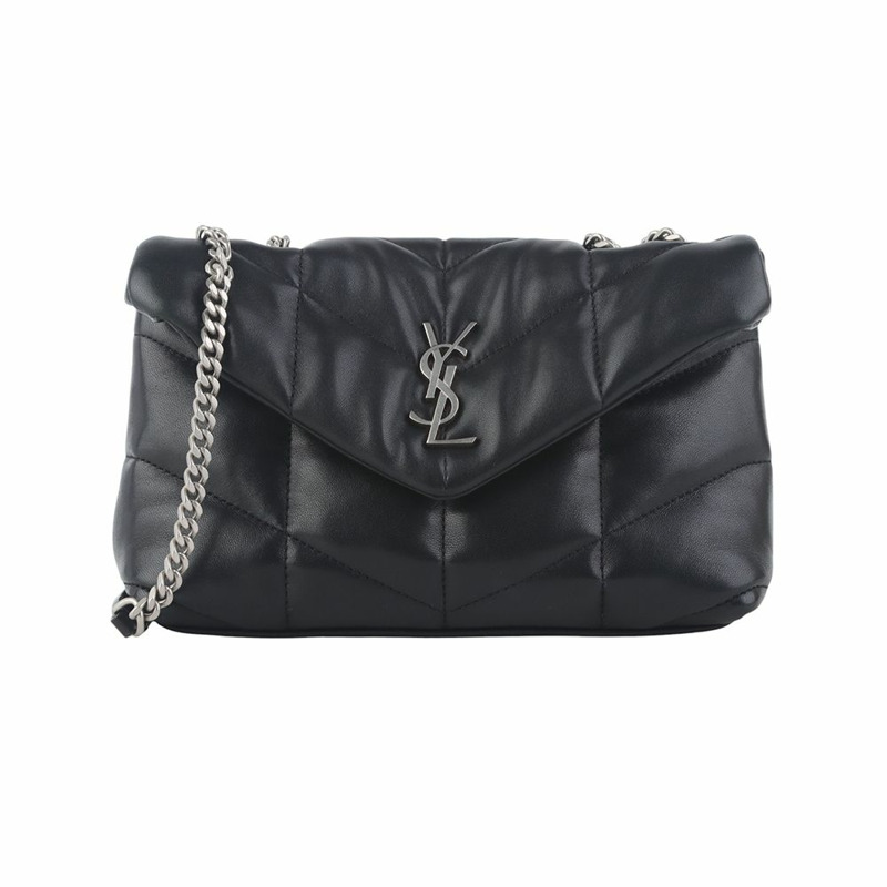 【包稅】SAINT LAURENT 柔軟羊皮羽絨玩具斜背包 36102Y-0