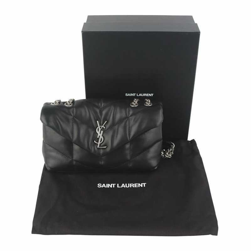【包稅】SAINT LAURENT 柔軟羊皮羽絨玩具斜背包 36102Y-7
