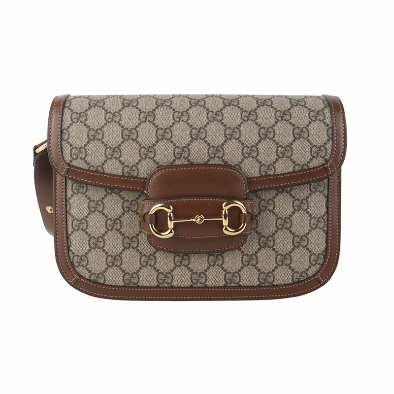 【包稅】GUCCI 602204 GG Supreme 馬銜扣 1955 肩包 36106K-0
