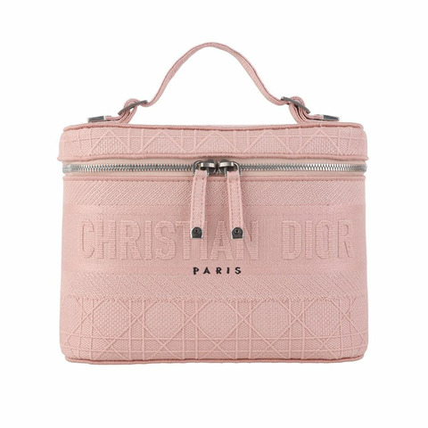 【包稅】DIOR S5480VREY Cannage刺繡旅行化妝手提包 36121Y