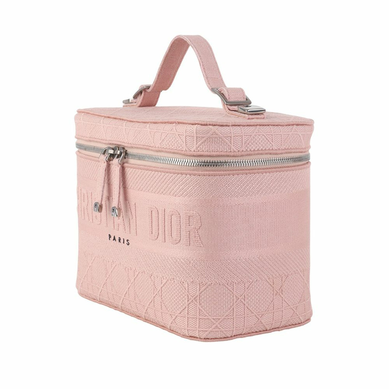 【包稅】DIOR S5480VREY Cannage刺繡旅行化妝手提包 36121Y-1