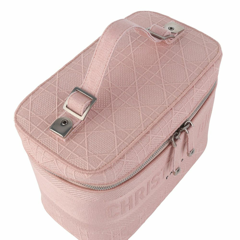 【包稅】DIOR S5480VREY Cannage刺繡旅行化妝手提包 36121Y-3