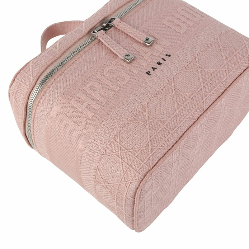 【包稅】DIOR S5480VREY Cannage刺繡旅行化妝手提包 36121Y-4