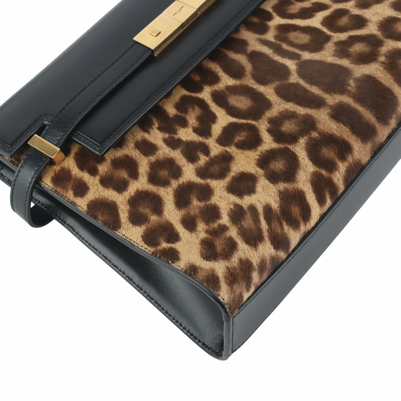 【包稅】SAINT LAURENT 豹紋曼哈頓單肩包 中 36123-2-4