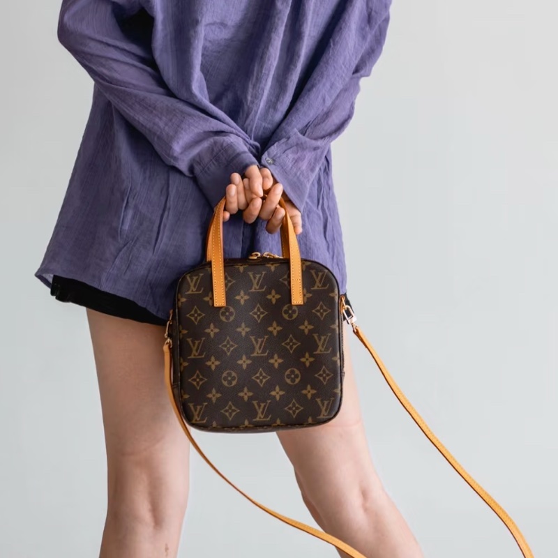 LV 老花飯盒包 斜挎包-3