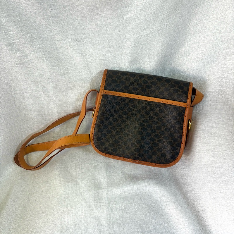 Celine凱旋門中古老花郵差包/馬鞍包 斜挎包-7