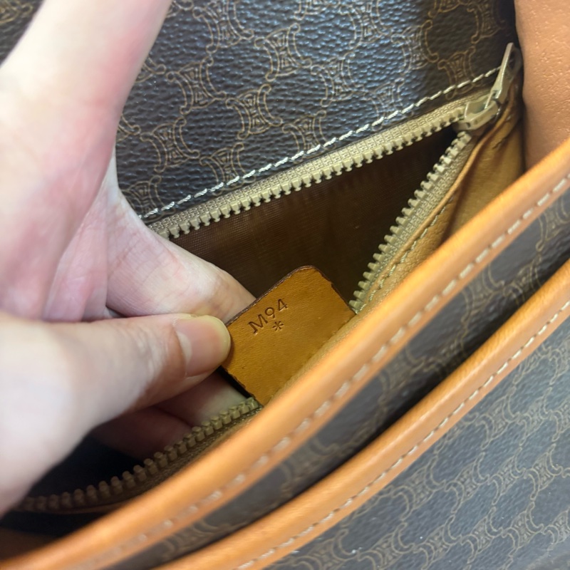 Celine凱旋門中古老花郵差包/馬鞍包 斜挎包-18