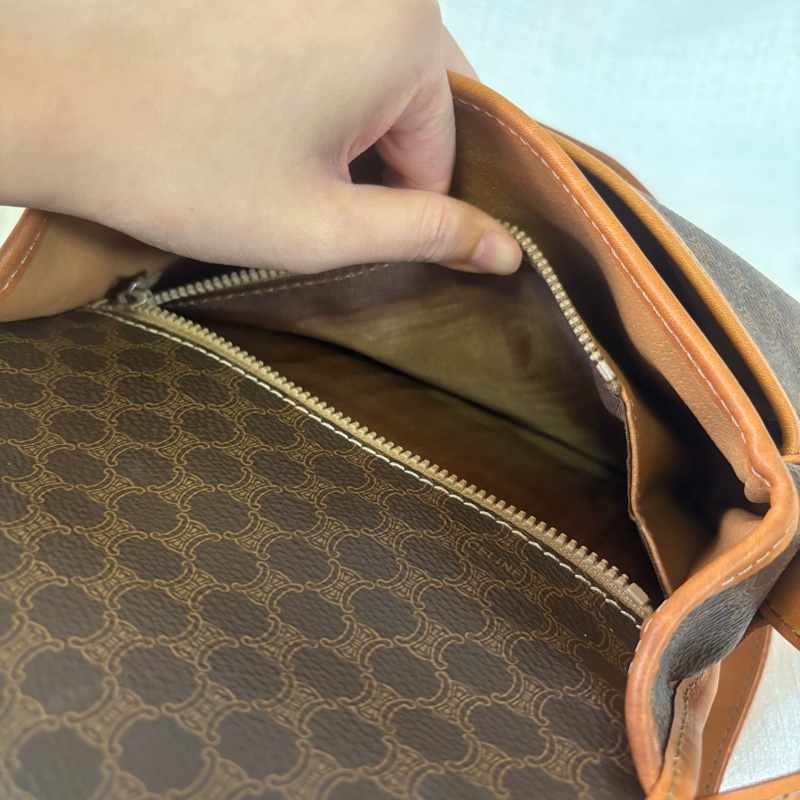 Celine凱旋門中古老花郵差包/馬鞍包 斜挎包-22
