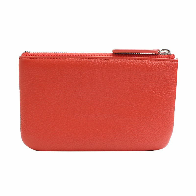 【包稅】CHANEL 珊瑚紅皮革收納包-1