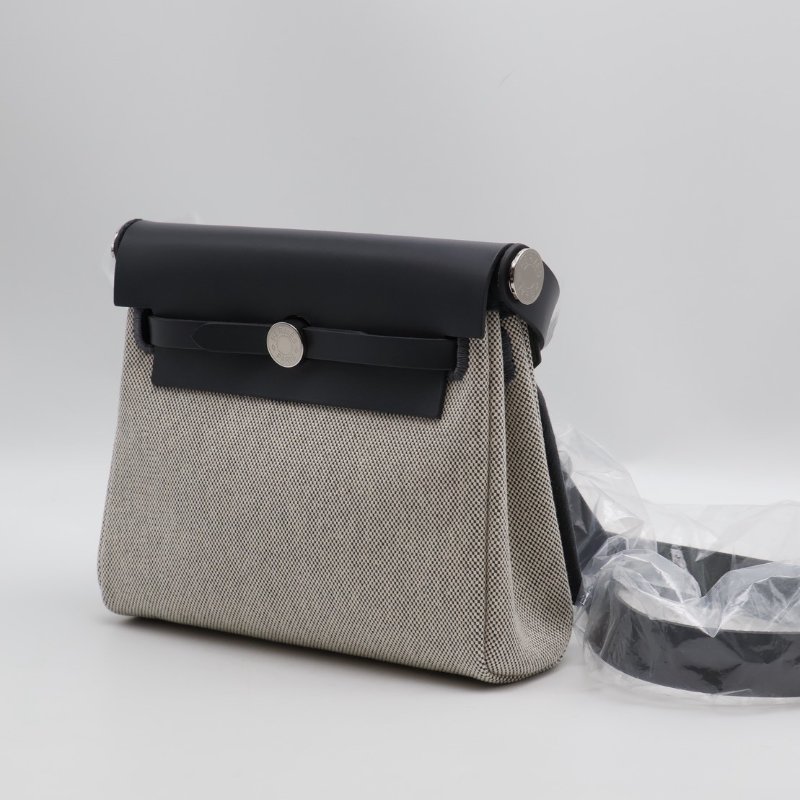 HERMES Herbag zip 20 - 石板灰銀 W-9