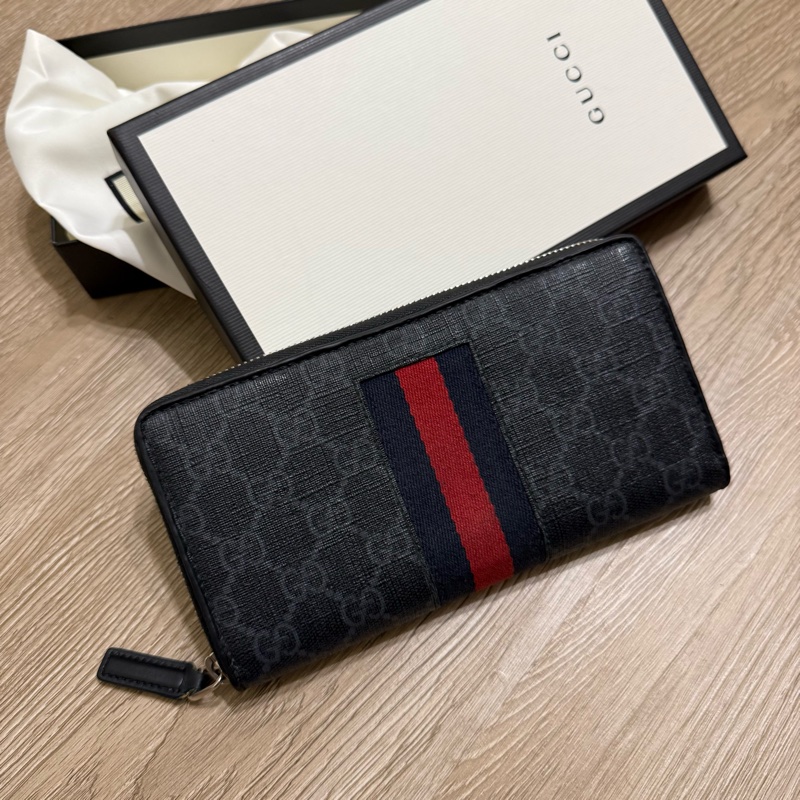 瑞奇二手精品 Gucci pvc 滿版 長夾 美品-5