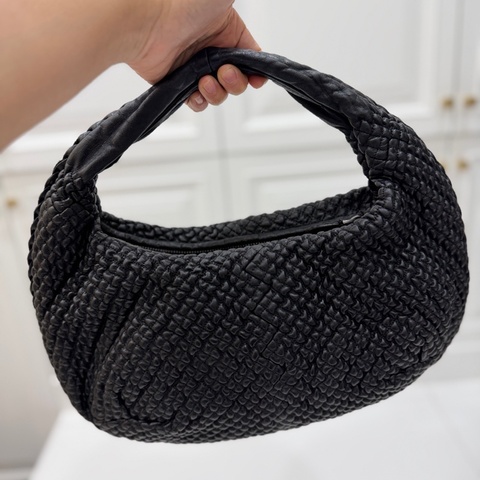 BOTTEGA VENETA BV  黑色 編織 HOBO 流浪 和尚 肩背包 手提包