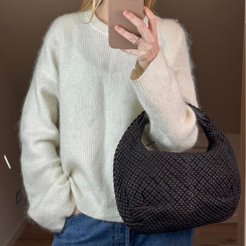 BOTTEGA VENETA BV  黑色 編織 HOBO 流浪 和尚 肩背包 手提包-2