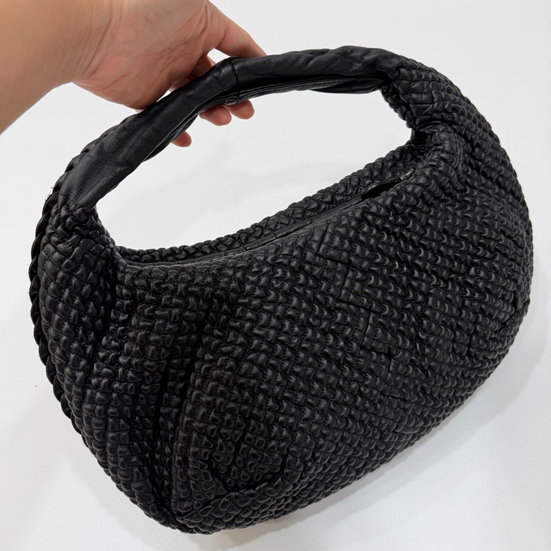 BOTTEGA VENETA BV  黑色 編織 HOBO 流浪 和尚 肩背包 手提包-3