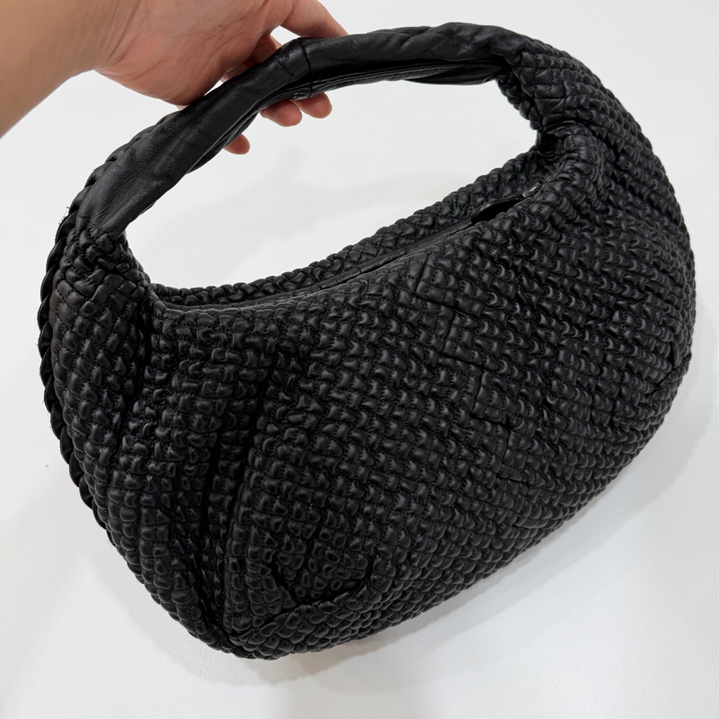 BOTTEGA VENETA BV  黑色 編織 HOBO 流浪 和尚 肩背包 手提包-12