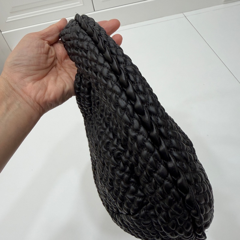 BOTTEGA VENETA BV  黑色 編織 HOBO 流浪 和尚 肩背包 手提包-15