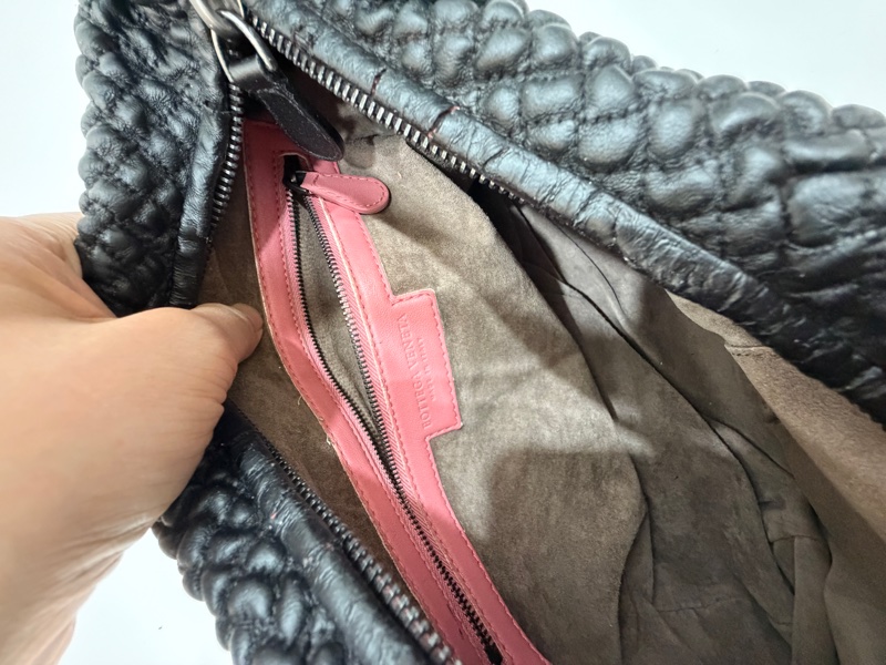 BOTTEGA VENETA BV  黑色 編織 HOBO 流浪 和尚 肩背包 手提包-17