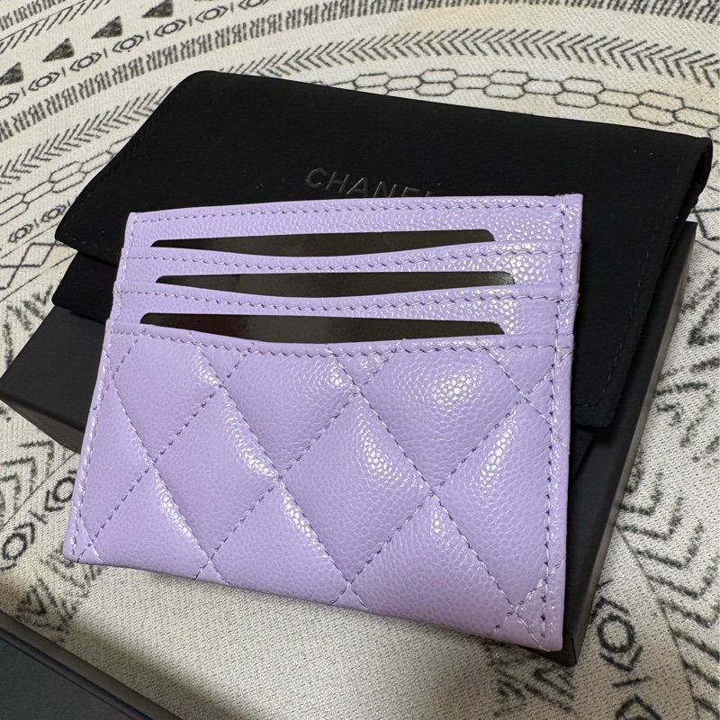 Chanel 香奈兒 全新 淡紫色 卡夾-3