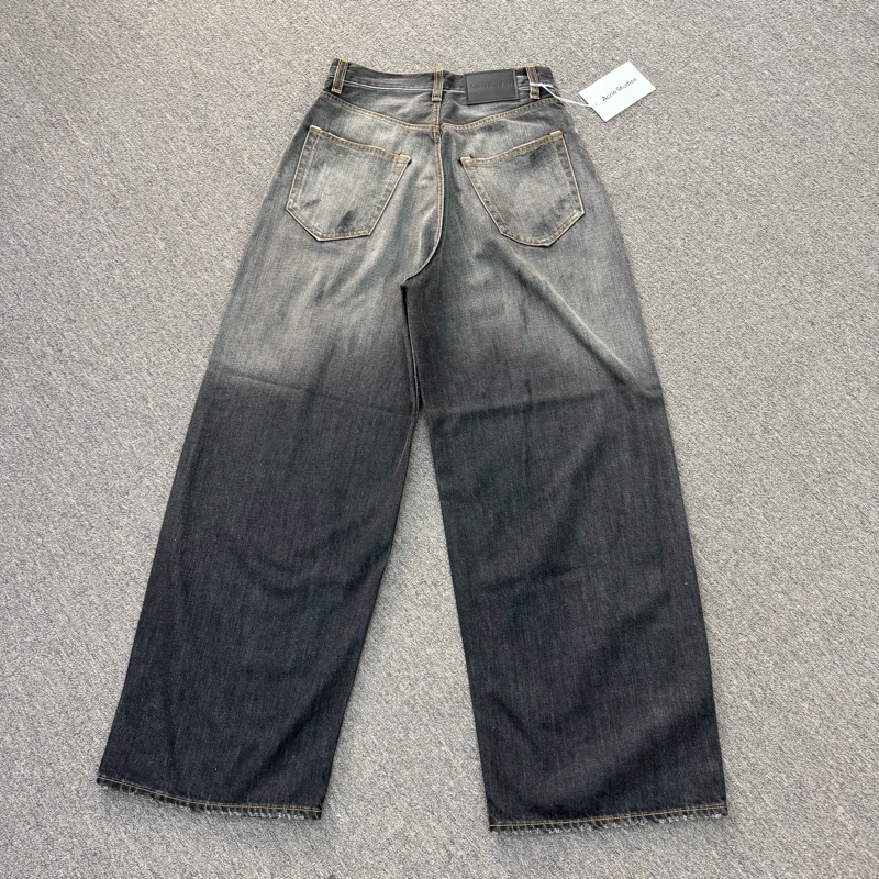 Acne Studios 2026春夏貨 噴墨寬鬆牛仔褲 黑色 男女同款-2