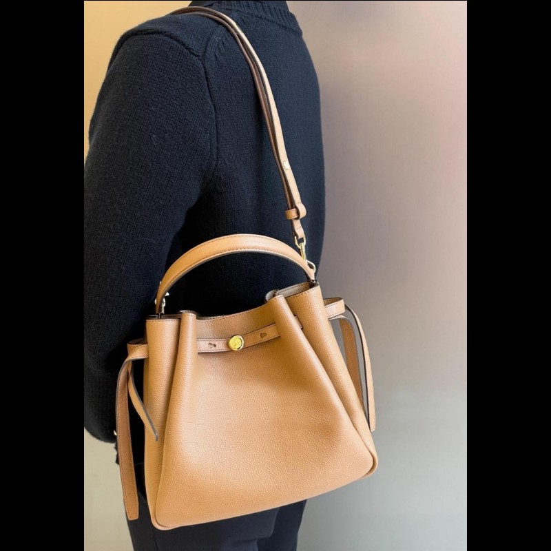 Tory burch romy 水桶包 專櫃款 提拉米蘇色-0