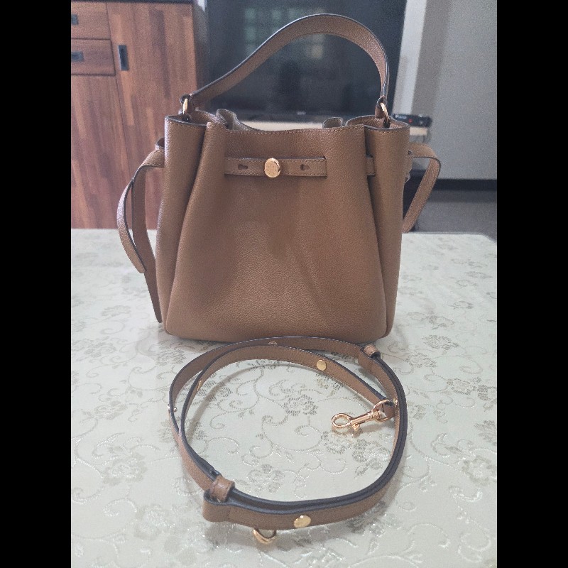 Tory burch romy 水桶包 專櫃款 提拉米蘇色-4