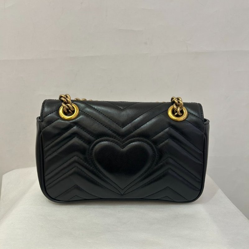 GUCCI MARMONT 黑金牛皮掀蓋22CM-2