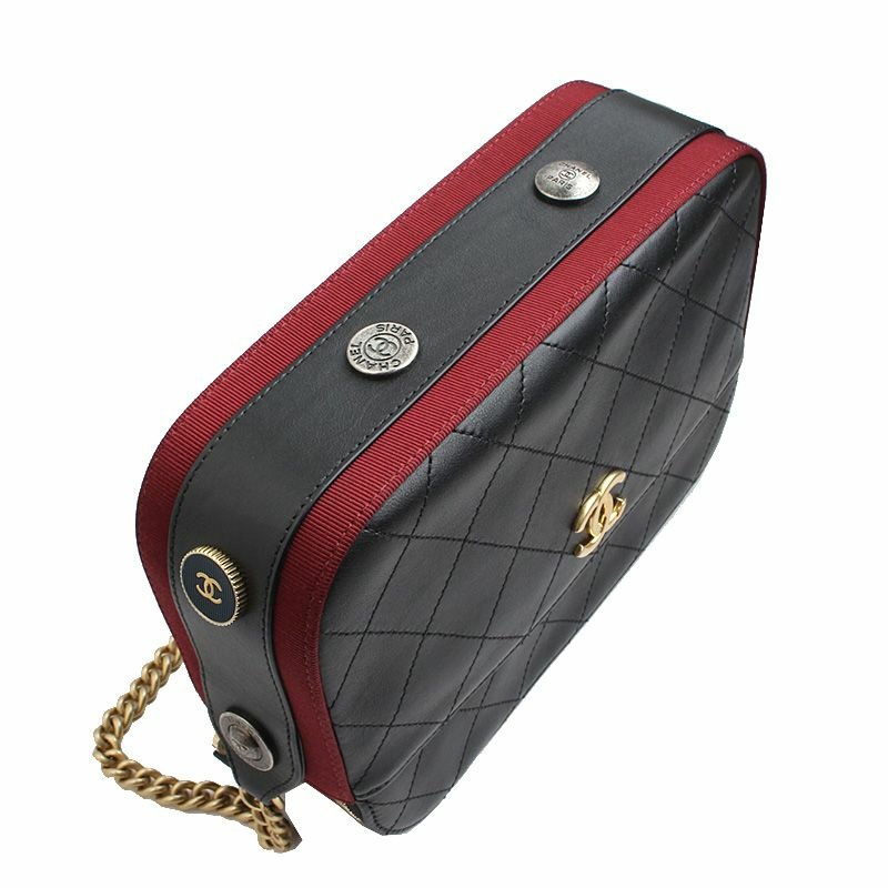 【包稅】CHANEL 復古金色化妝相機斜背包 26 系列-4