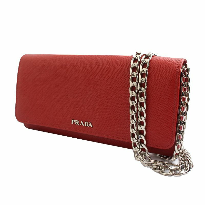 【包稅】PRADA Saffiano 銀色斜背包與手拿包-1