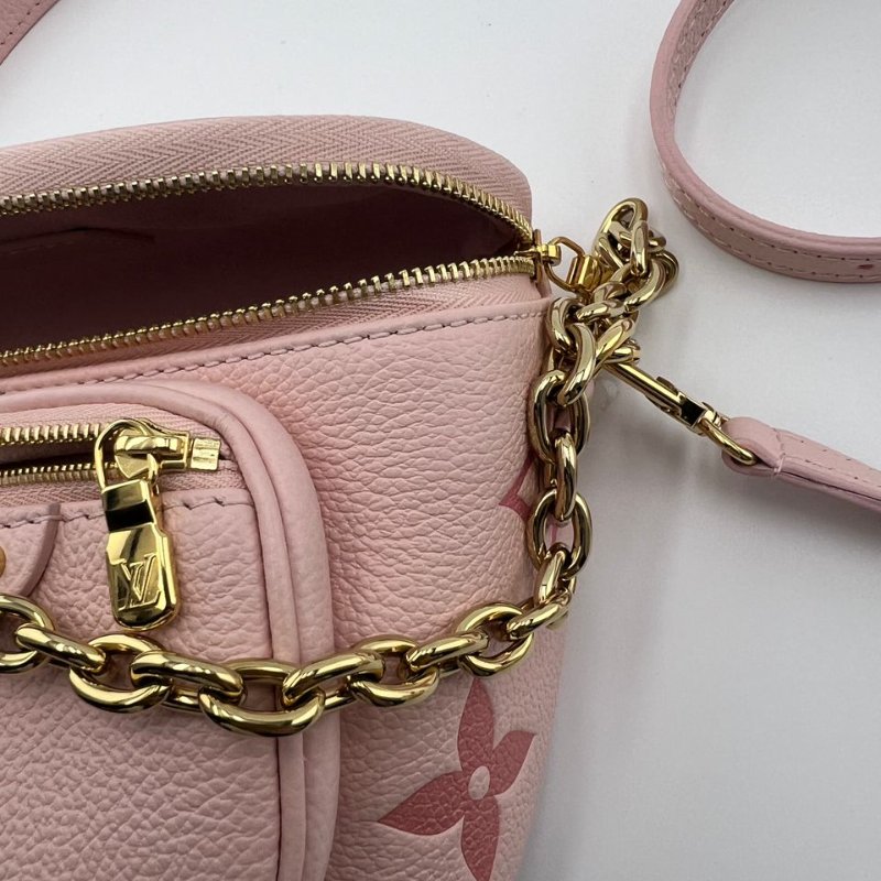 路易威登 Mini Bumbag 粉色粒面牛皮腰包／斜背包-14