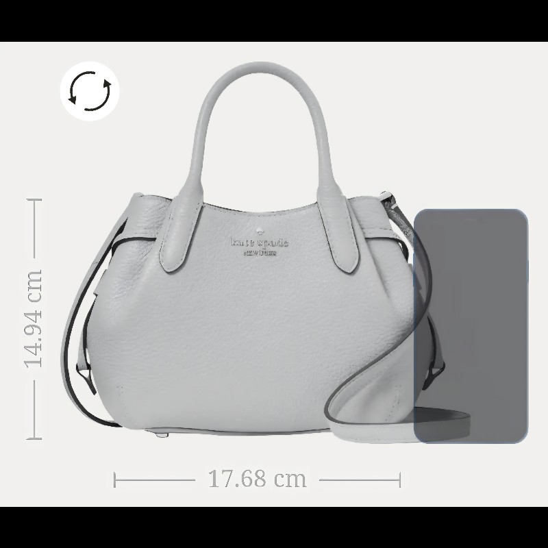 kate spade dumpling 迷你水餃包 灰藍色-3