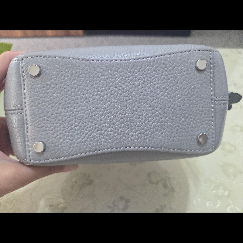 kate spade dumpling 迷你水餃包 灰藍色-8