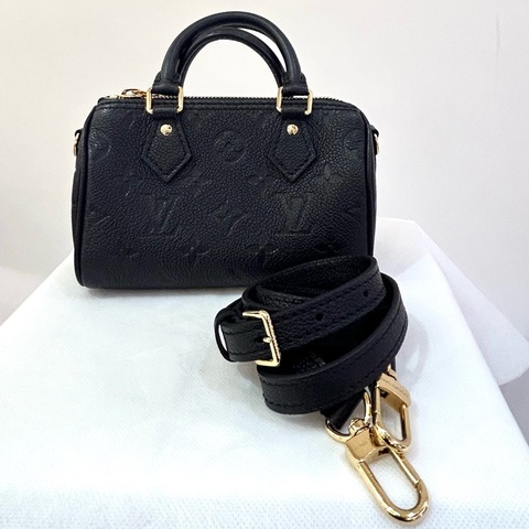 LV 黑壓紋nano speedy