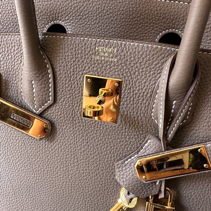 📍愛馬仕Hermes Birkin 30 大象灰 金扣 Togo皮 B刻狀態很好，輕微使用痕跡，保存狀態極佳，-2