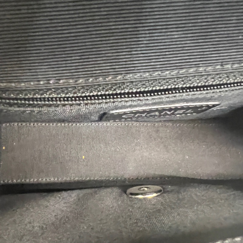 【Chanel香奈兒 象牙白拼黑鏈條包，25開  尺寸24×17×7cm-8