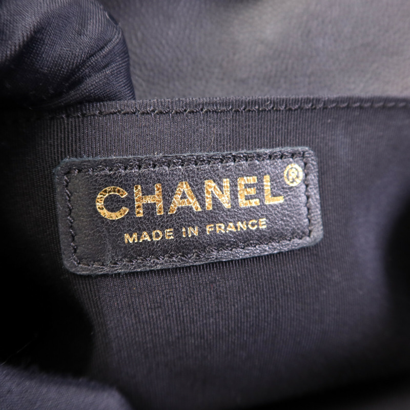 CHANEL 牛皮皮革Boy 25金扣鏈帶肩背袋-5