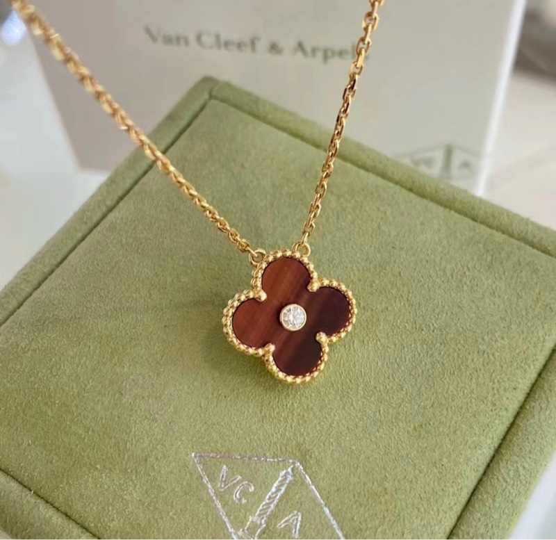 VCA 四葉草系列項鍊 牛眼石 鑲鑽 限定版-0