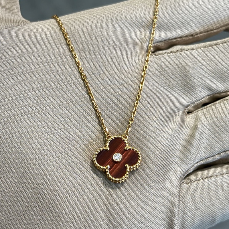 VCA 四葉草系列項鍊 牛眼石 鑲鑽 限定版-1